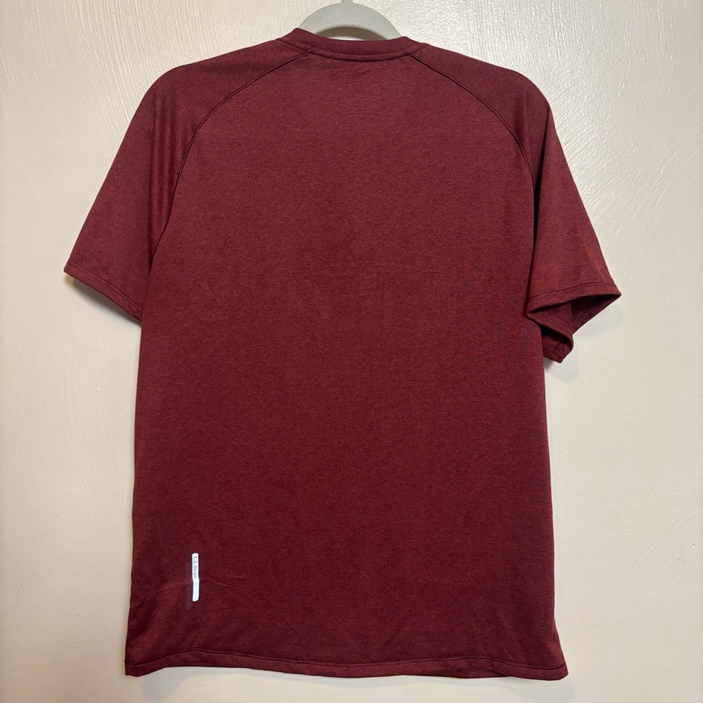 L.L. Bean Men's Shirt Performance Short Sleeve Recycled Polyester Red Size M - Picture 4 of 5